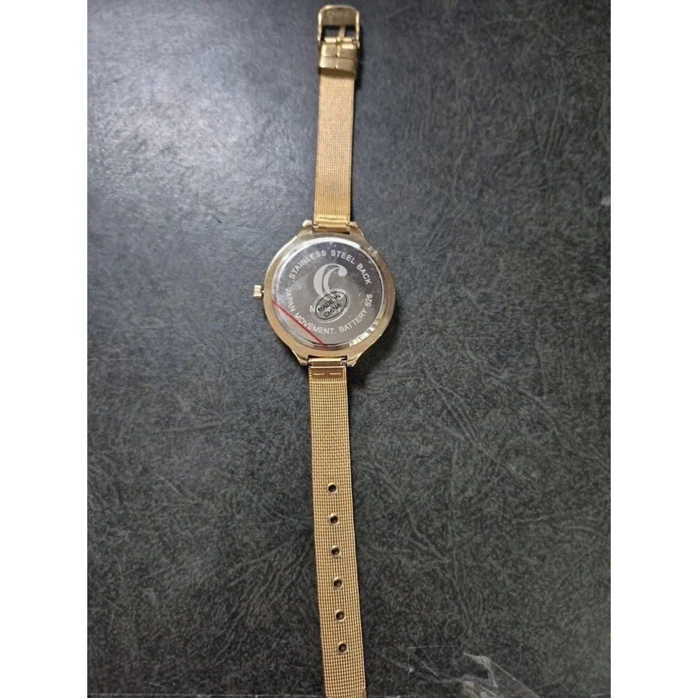 Charming Charlie Gold Tone Womens Watch New Battery